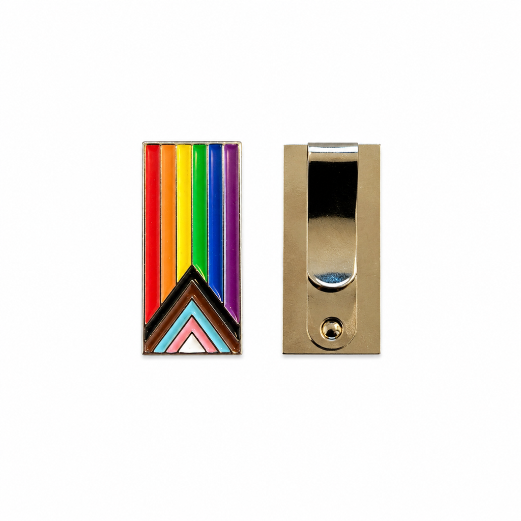 Progress Pride Clip Badge