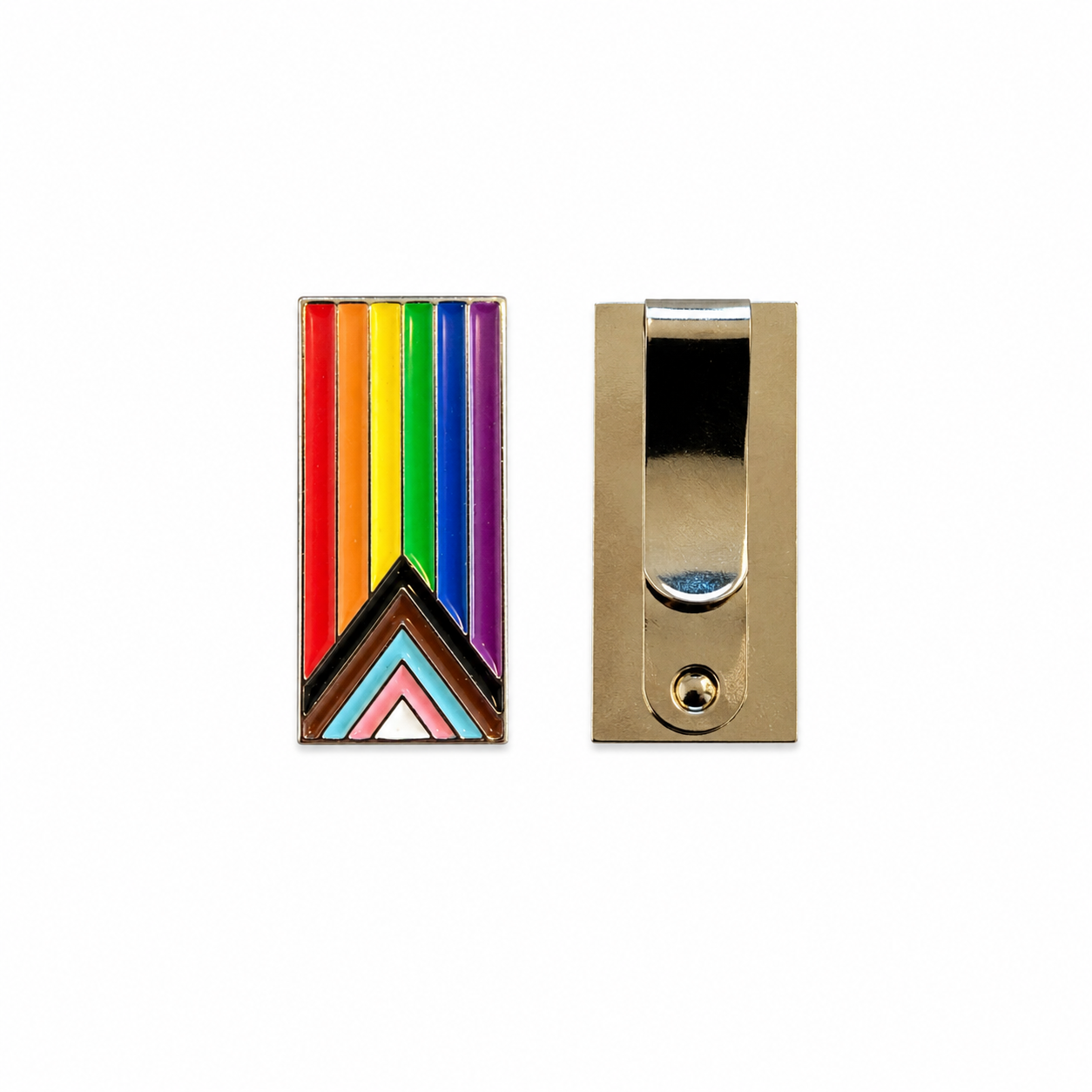 Progress Pride Clip Badge