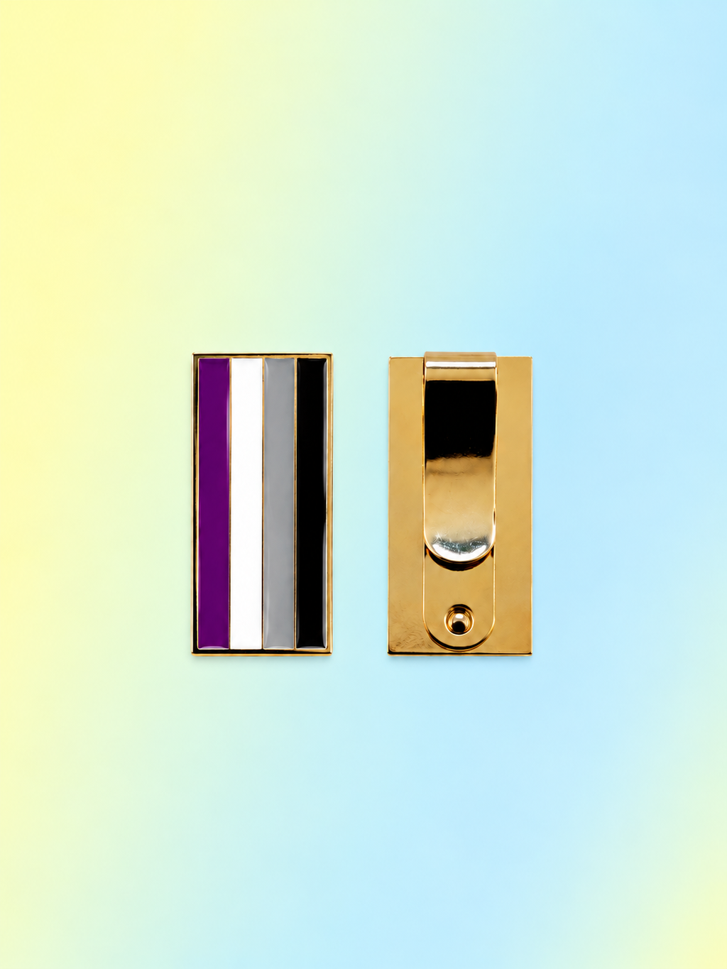 Asexual Clip Badge With Free Keyring Badge Holder