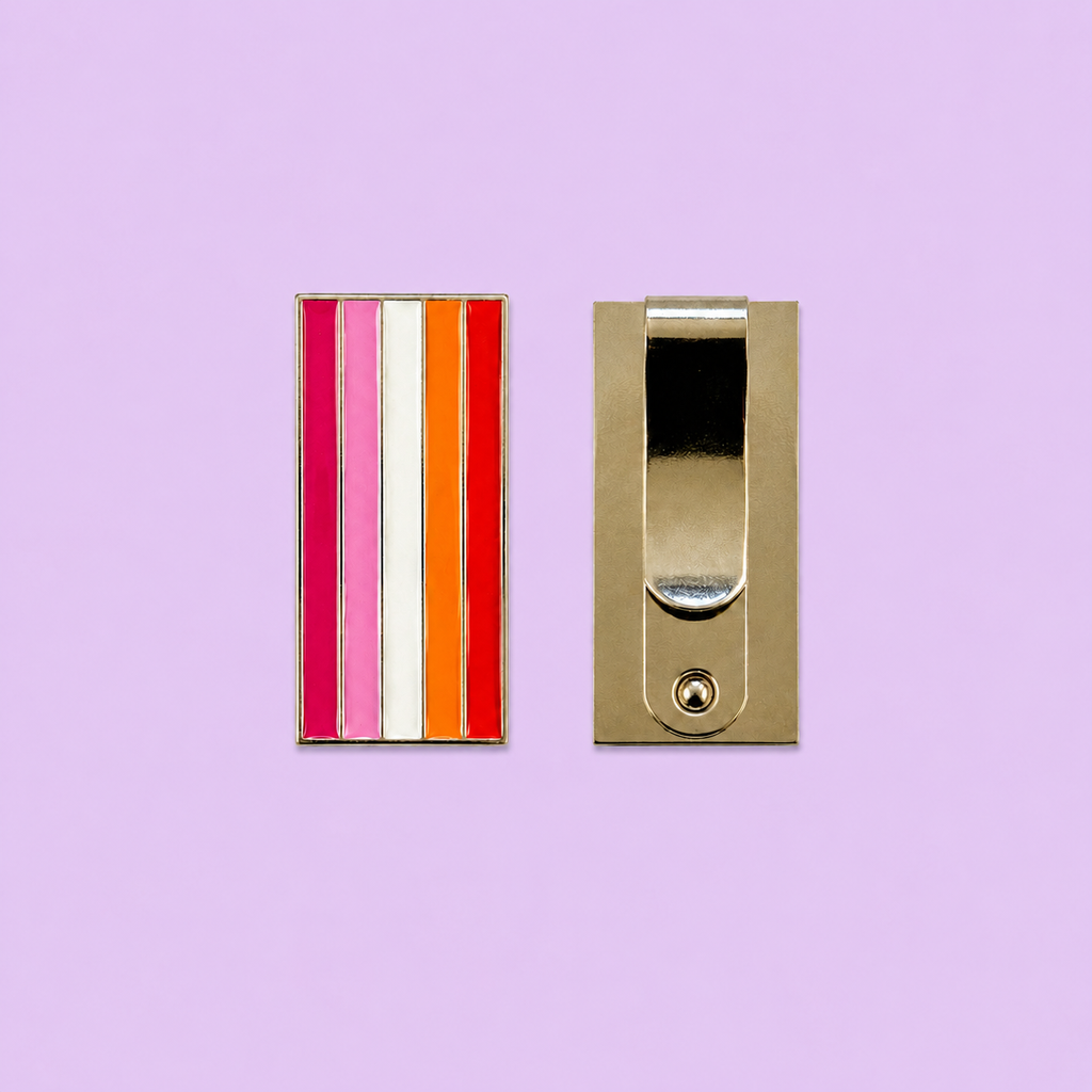 Lesbian Clip Badge With Free Keyring Badge Holder