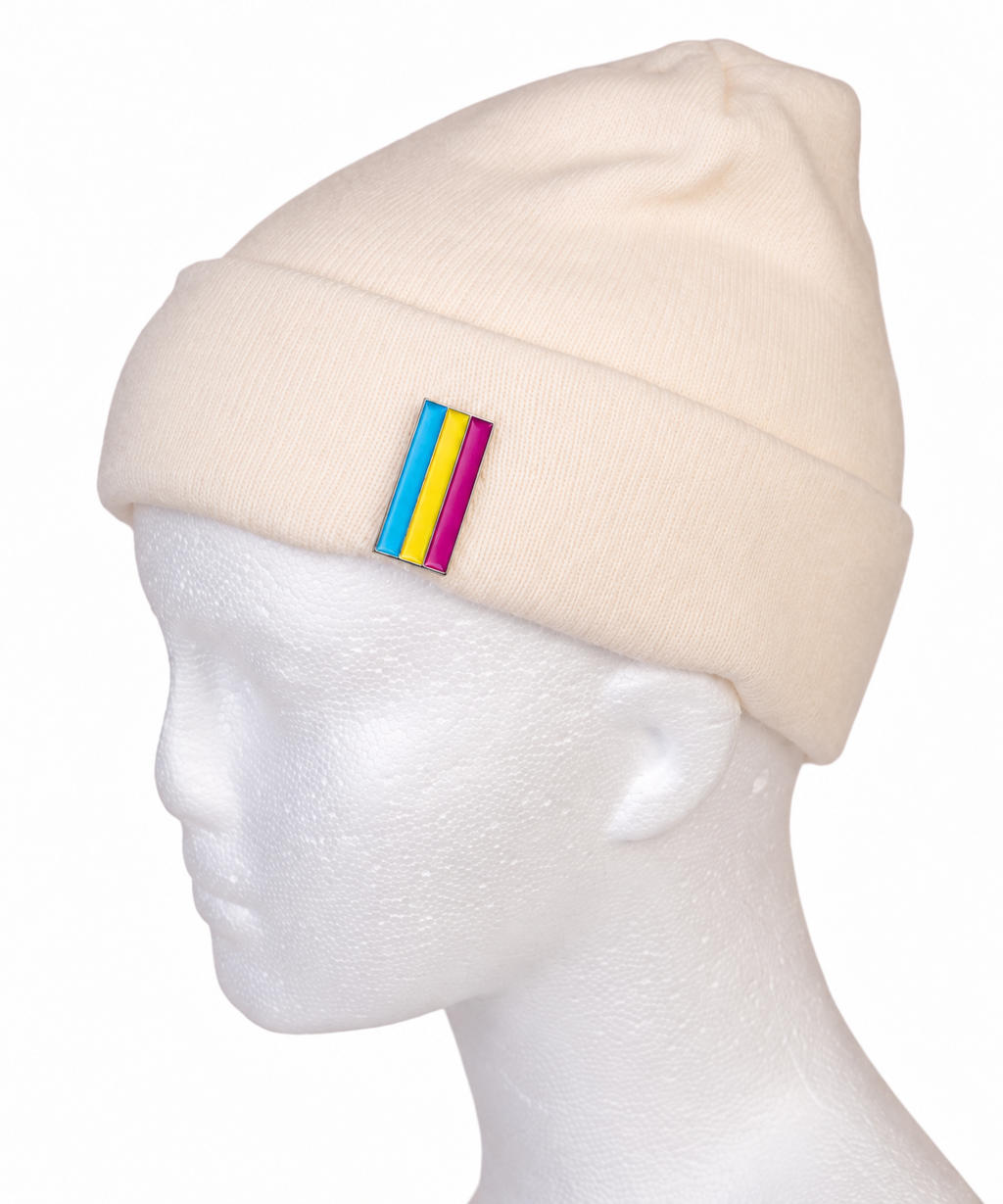 Pansexual Clip Badge With Free Keyring Badge Holder