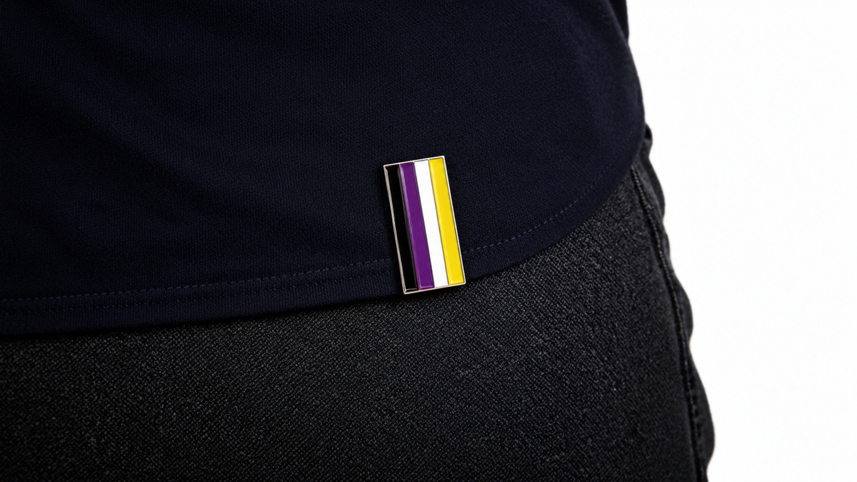 Non-Binary Clip Badge With Free Keyring Badge Holder