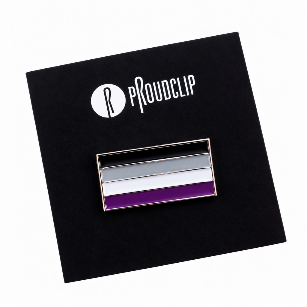 Asexual Clip Badge With Free Keyring Badge Holder