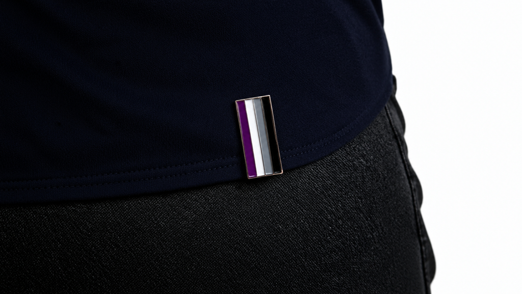 Asexual Clip Badge With Free Keyring Badge Holder