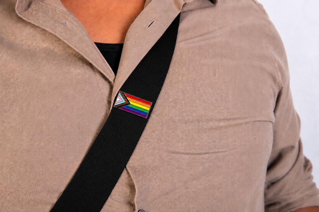 Progress Pride Clip Badge