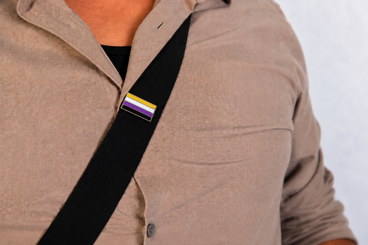 Non-Binary Clip Badge With Free Keyring Badge Holder