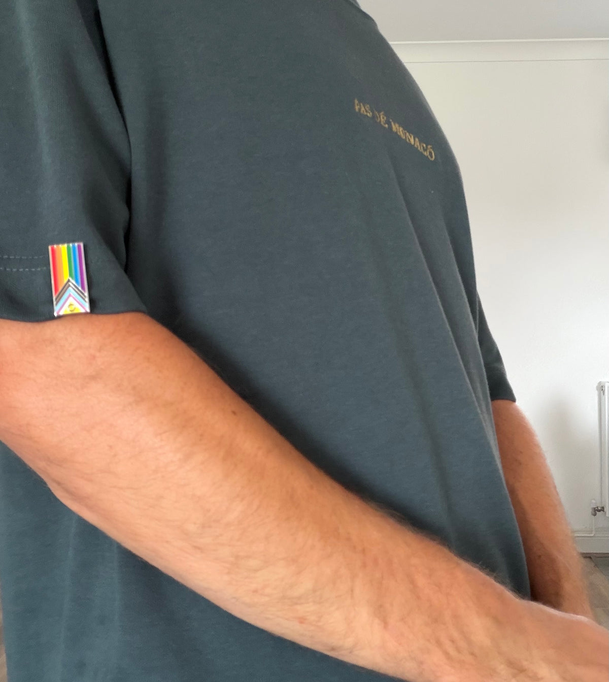 Intersex Progress Pride Clip Badge With Free Keyring Badge Holder