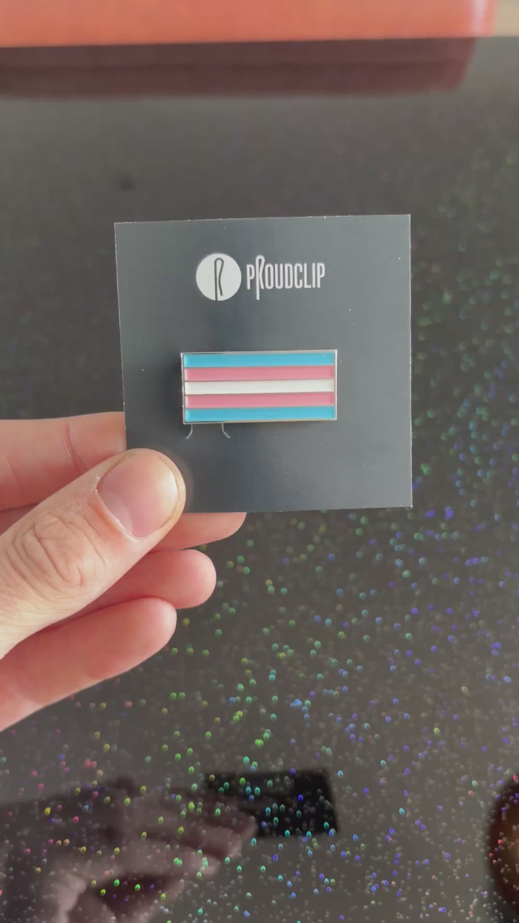 Transgender Clip Badge With Free Keyring Badge Holder