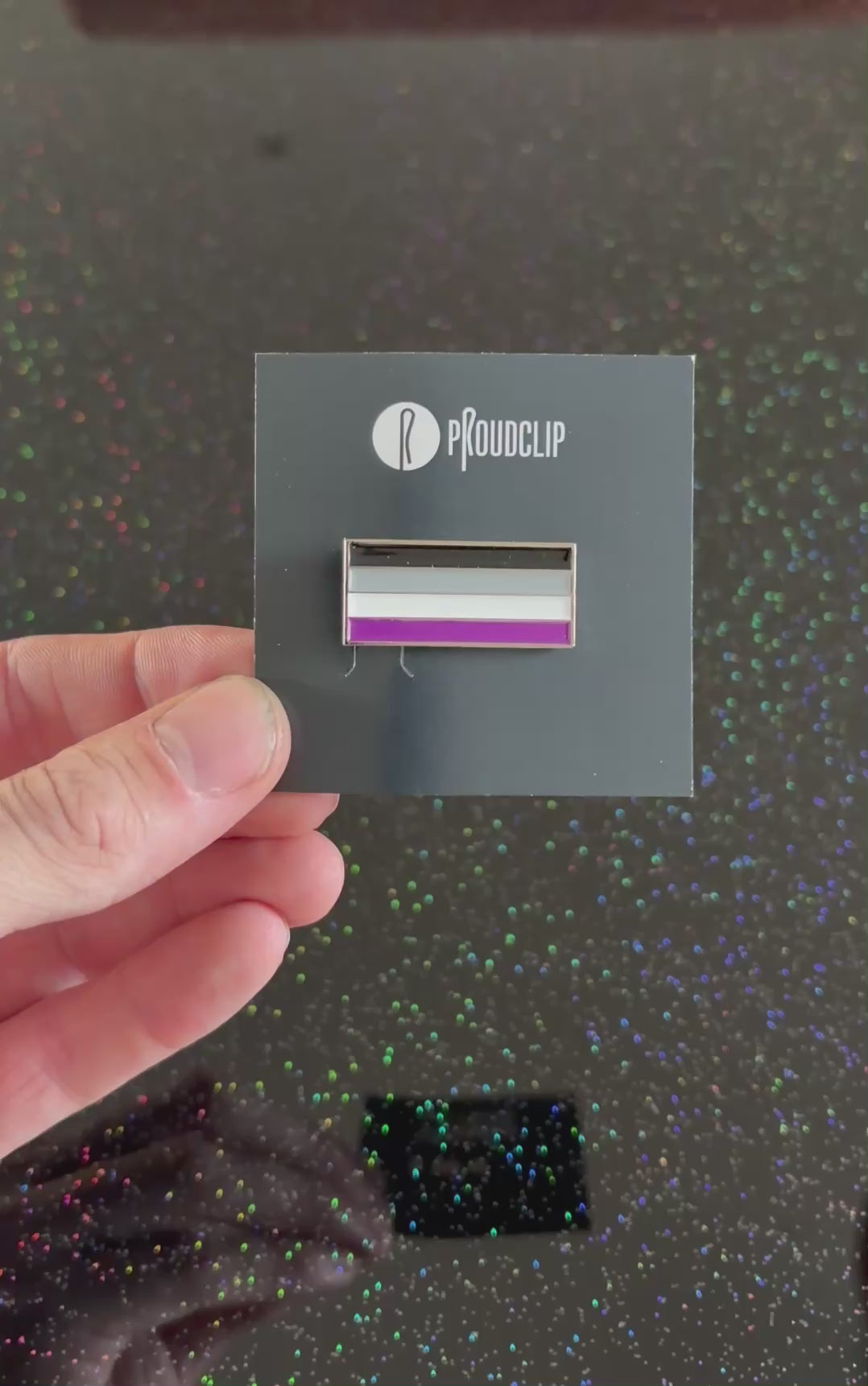 Asexual Clip Badge With Free Keyring Badge Holder