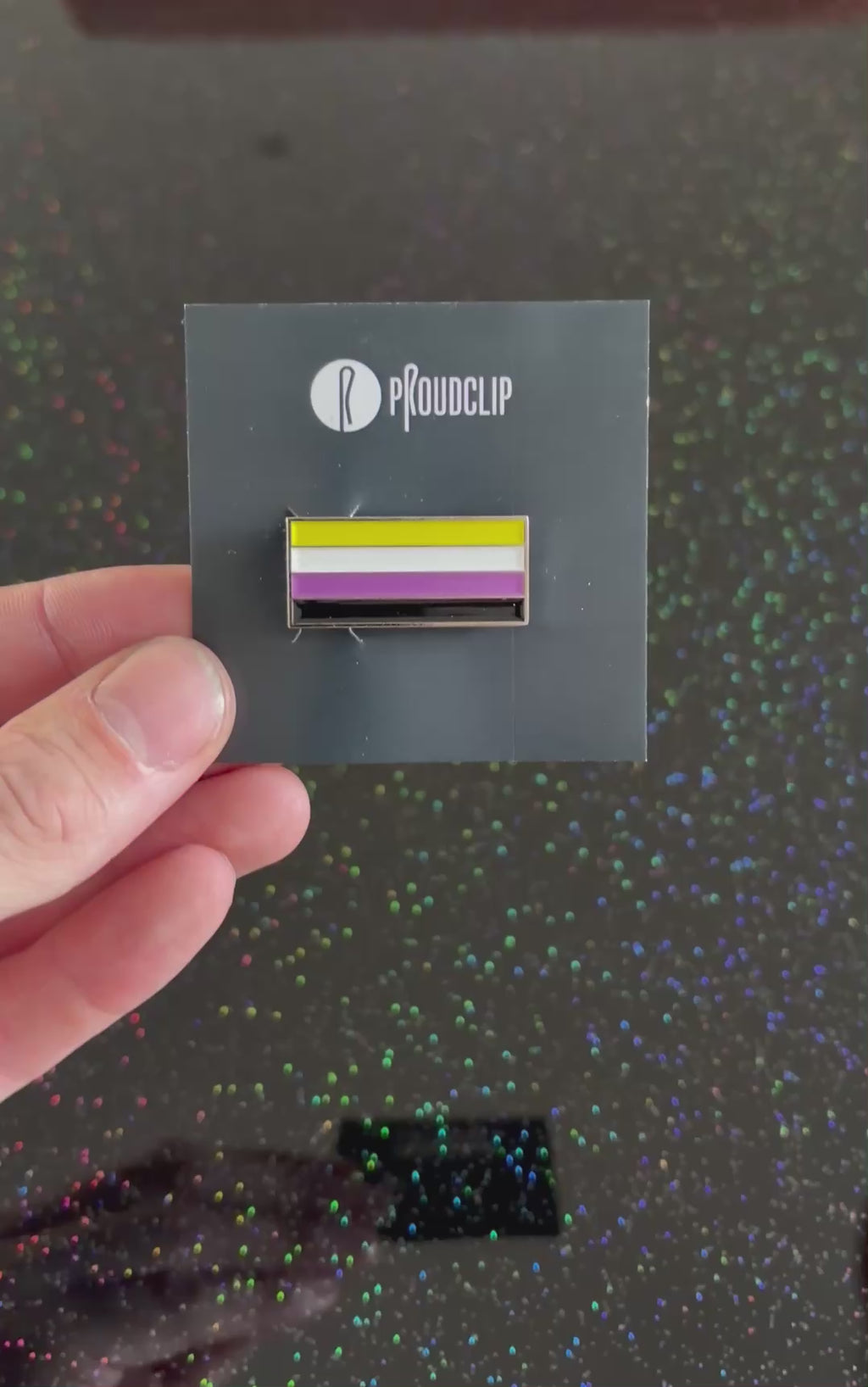 Non-Binary Clip Badge With Free Keyring Badge Holder