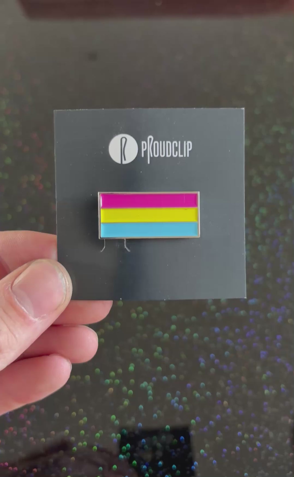 Pansexual Clip Badge With Free Keyring Badge Holder