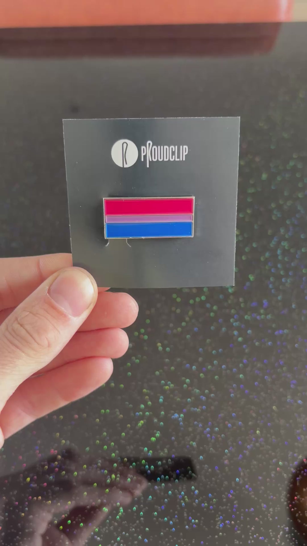 Bisexual Clip Badge With Free Keyring Badge Holder
